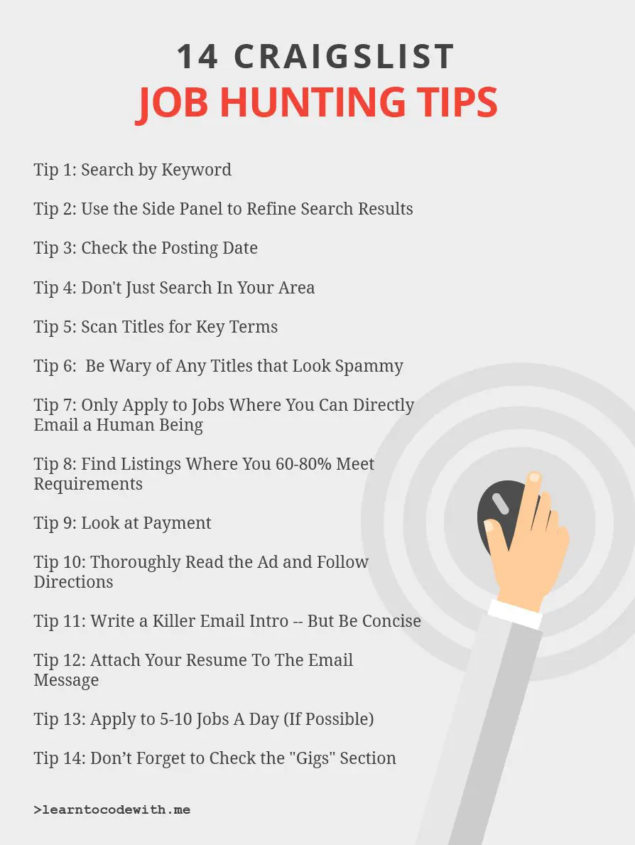 14 tips for Craigslist job hunting