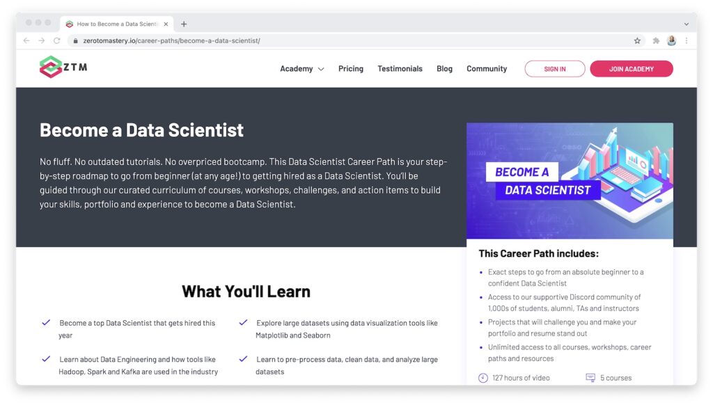 ZTM become a data scientist