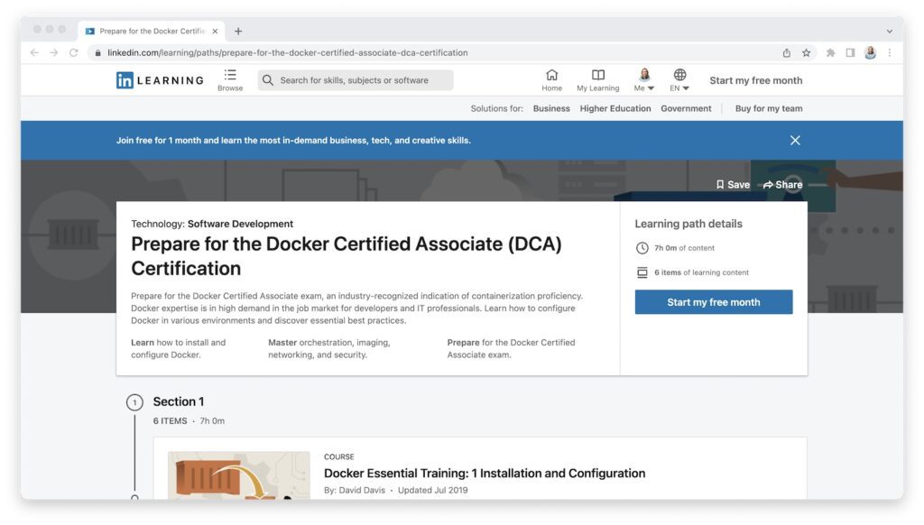 Linkedin Learning Prepare for the Docker Certified Associate (DCA) Certification