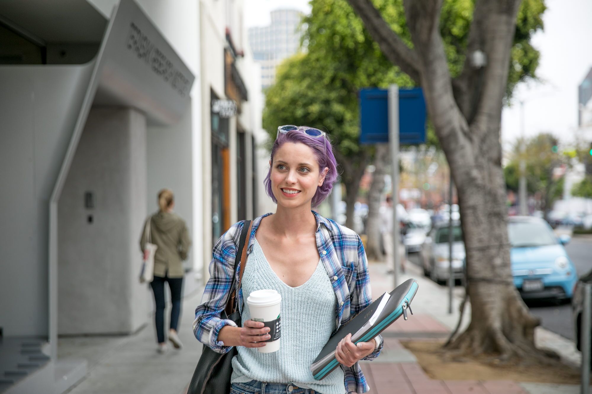 student walking