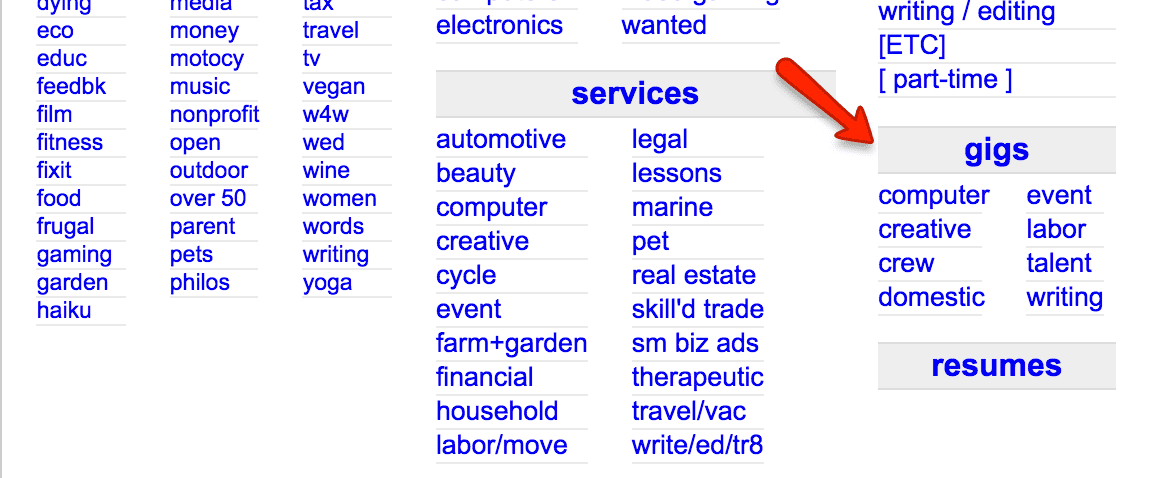 Check the Craigslist Gigs section for jobs 